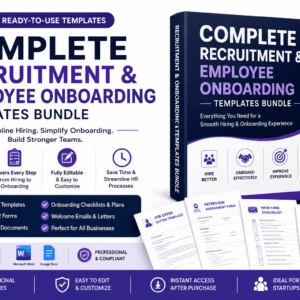 Recruitment and onboarding templates
